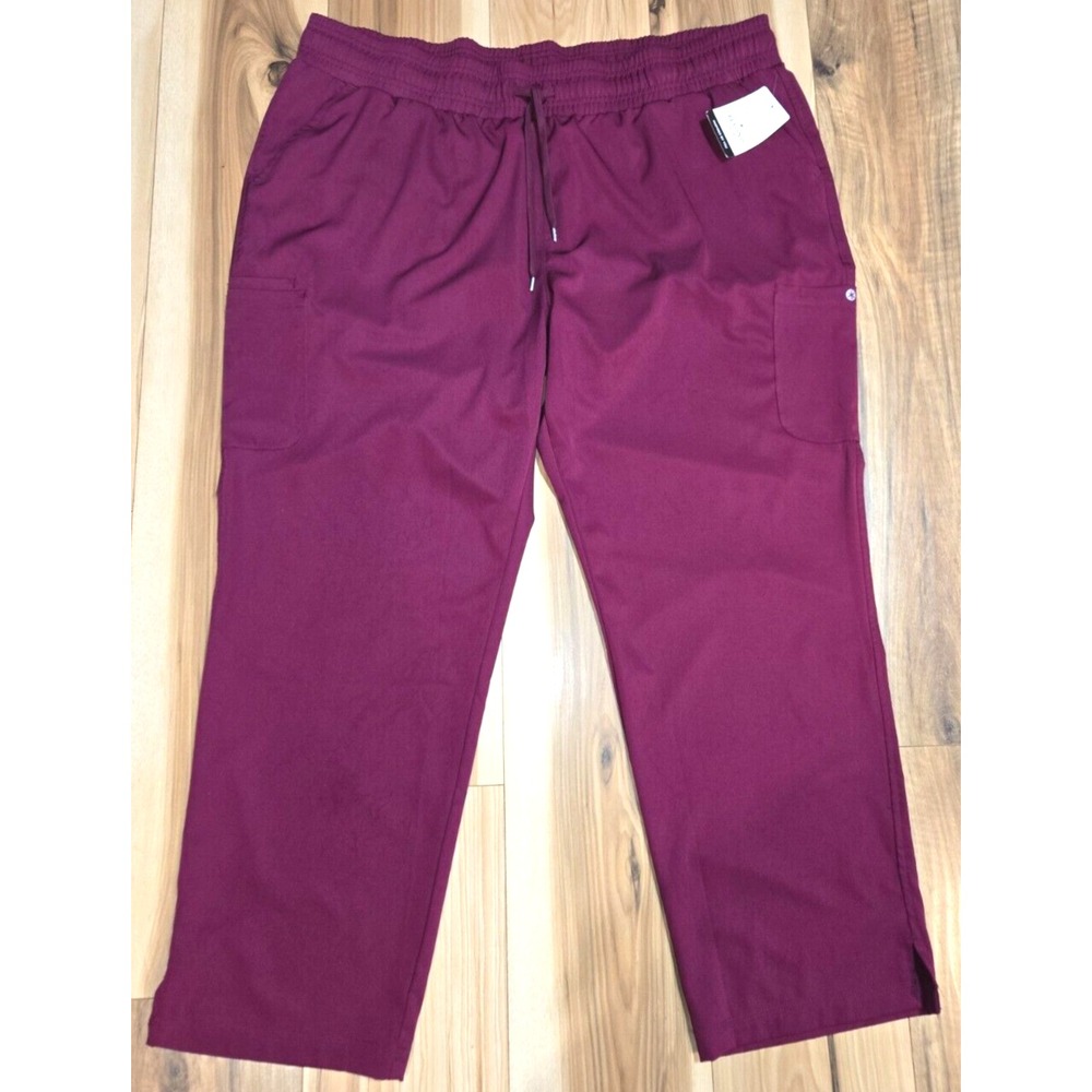 Beyond Scrubs Pants Womens Wine / Burgandy‎ Size 3XL Dream Comfort Pant NWT